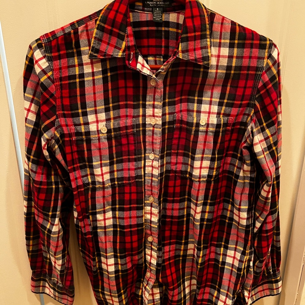 100% cotton Ralph Lauren flannel top